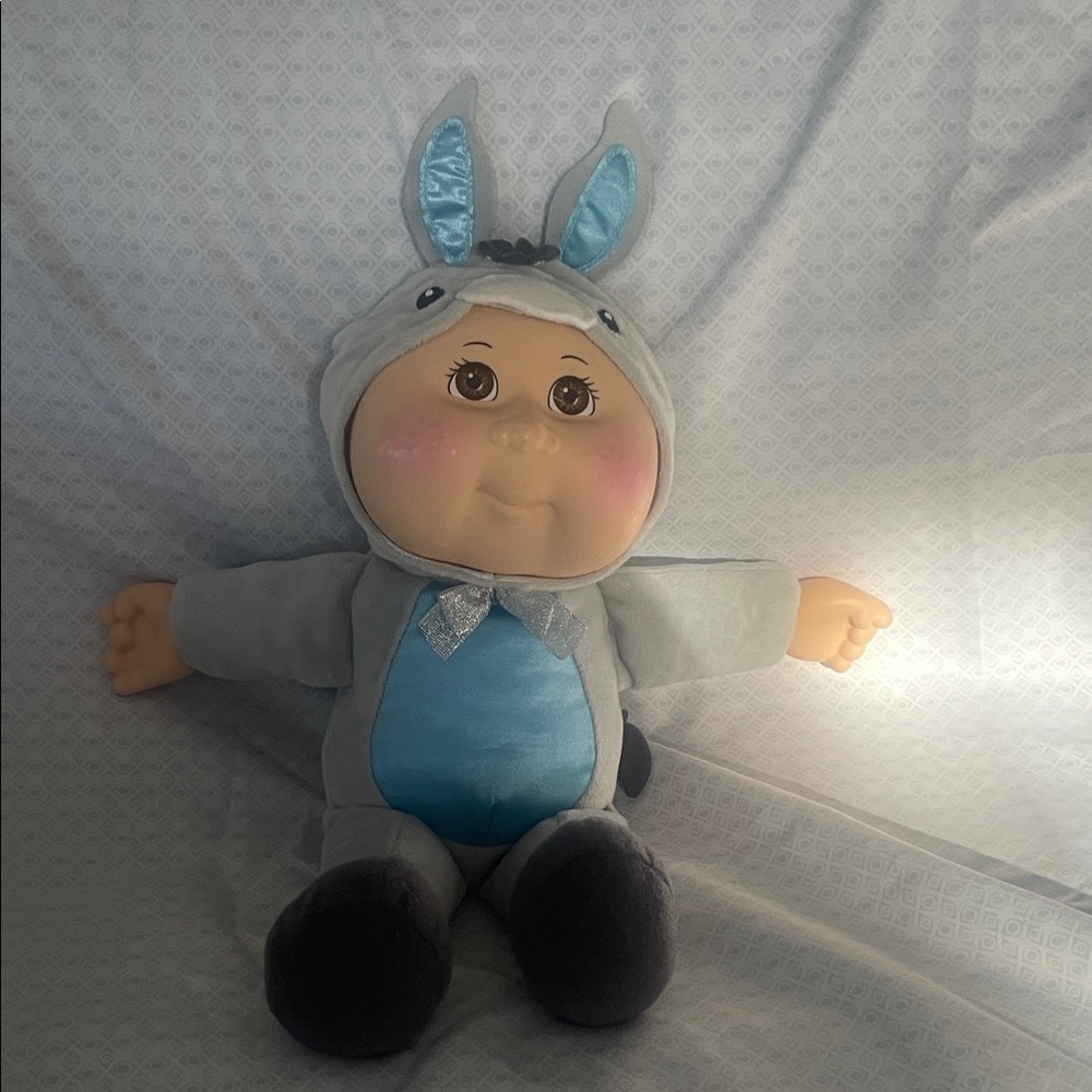 Charming Blue and Gray Stuffed Animal